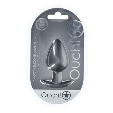 Plug en Silicone METALLY L 7.5 x 4cm Gris