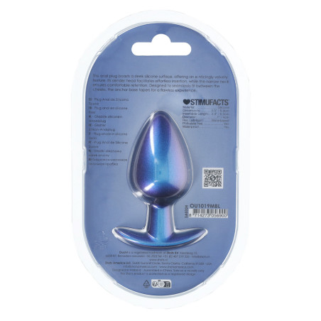 Plug en Silicone METALLY L 7.5 x 4cm Bleu