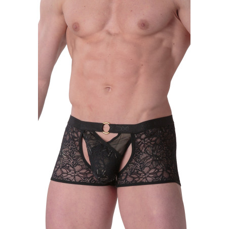 Boxer String Dentelle PURE SEDUCTION WOH Noir