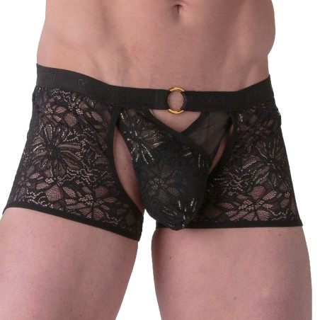 Boxer String Dentelle PURE SEDUCTION WOH Noir