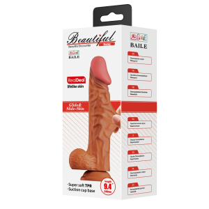 Gode réaliste BURAQ Beautiful 18 x 4.5cm Marron