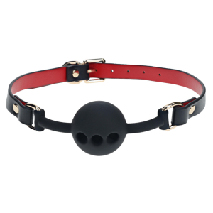 Bâillon-Boule MILAN 41mm Noir et Rouge