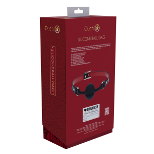 Bâillon-Boule MILAN 41mm Noir Rouge