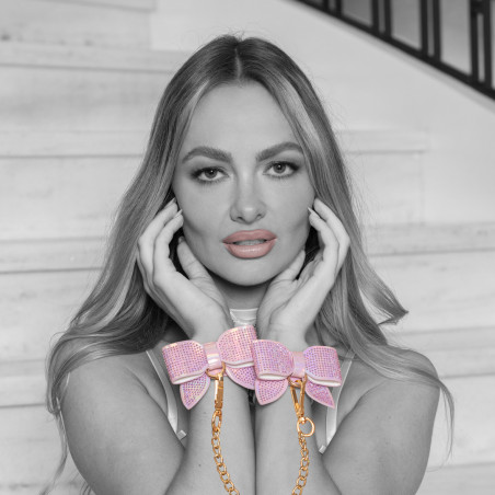 Menottes de Poignets PARIS rose irisé