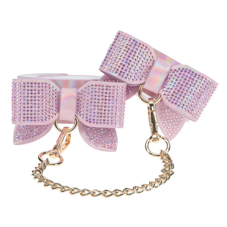 Menottes de Chevilles PARIS rose irisé