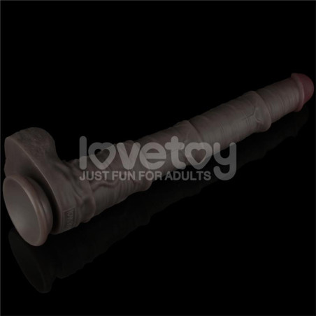 Gode marron IKSEL COCK de LoveToy 34 x 6 cm