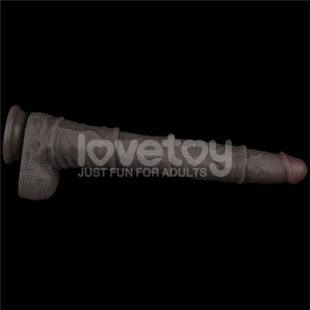Gode marron IKSEL COCK de LoveToy 34 x 6 cm