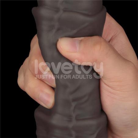 Gode marron IKSEL COCK de LoveToy 34 x 6 cm