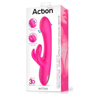 Vibro Rabbit ANTONY 13 x  3.5cm Rose
