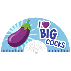 Éventail Géant I LOVE BIG COCKS 64cm
