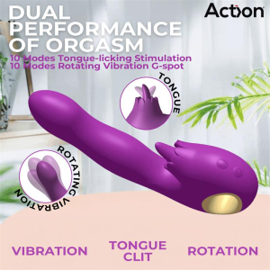 Vibro Rabbit TOKA 15 x 3.6cm Violet