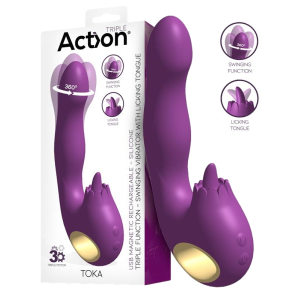 Vibro Rabbit TOKA 15 x 3.6cm Violet