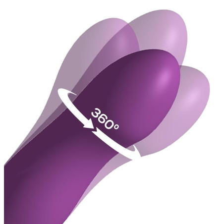 Vibro Rabbit TOKA 15 x 3.6cm Violet