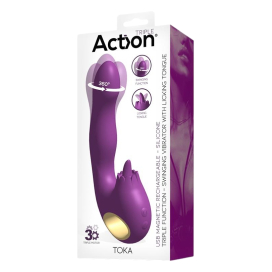 Vibro Rabbit TOKA 15 x 3.6cm Violet 2