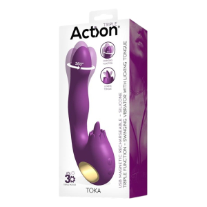 Vibro Rabbit TOKA 15 x 3.6cm Violet