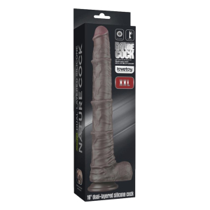 Gode marron IKSEL COCK de LoveToy 34 x 6 cm