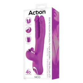 Vibro Rabbit NICO 12 x 3.7cm Violet 2