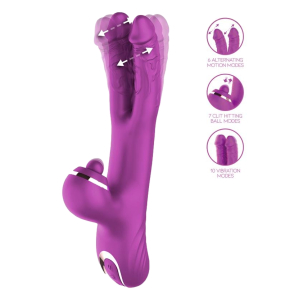 Vibro Rabbit NICO 12 x 3.7cm Violet