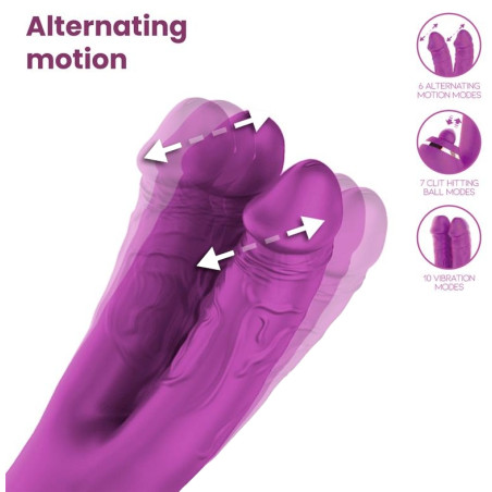 Vibro Rabbit NICO 12 x 3.7cm Violet