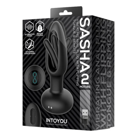 Plug Vibrant SASHA 2 10 x 4cm Noir