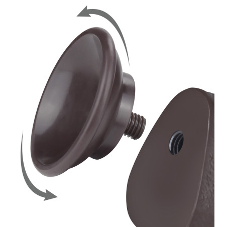 Gode Réaliste avec Bourses SLIDING SKIN 18 x 4.7cm Noir Marron