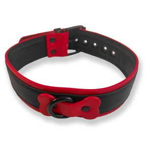Collier PUPPY COLLAR Noir-Rouge