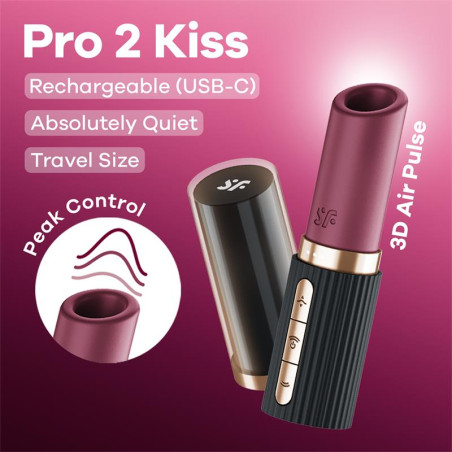 Stimulateur de Clitoris PRO 2 KISS Framboise