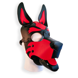 Cagoule PUPPY HOOD Noire et Rouge