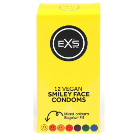 Préservatifs SMILEY FACE 54mm de EXS | Boîte de 12