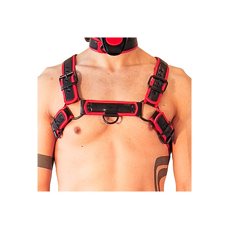 Harnais PUPPY HARNESS Noir-Rouge