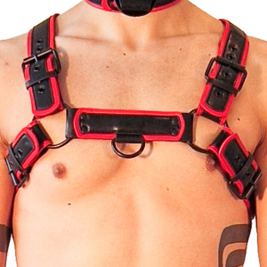 Harnais PUPPY HARNESS Noir-Rouge