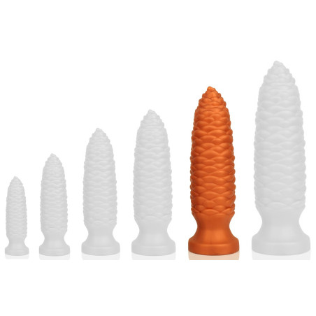 Plug anal LONG PINE XL de 25 x 7 cm Orange