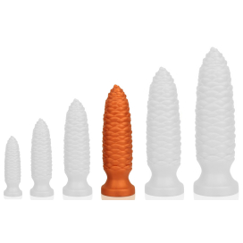 Plug anal LONG PINE L de 22 x 6 cm Orange
