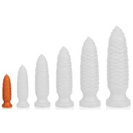 Plug anal LONG PINE XS de 11.5 x 3 cm Orange