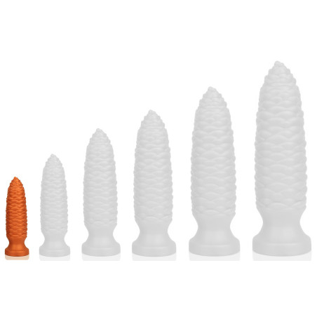 Plug anal LONG PINE XS de 11.5 x 3 cm Orange