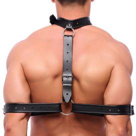 Collier Bondage et Maintien des Bras en Cuir