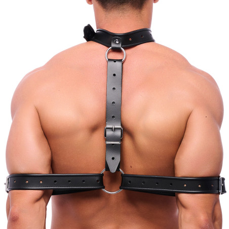 Collier Bondage et Maintien des Bras en Cuir