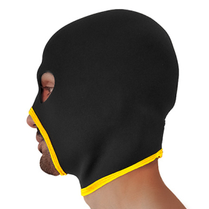 Cagoule en néoprène EYES FACE Noire et Jaune par Brutus