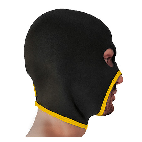 Cagoule en néoprène EYES FACE Noire et Jaune par Brutus