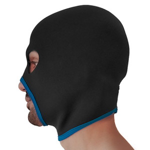 Cagoule en néoprène EYES FACE de Brutus - Noire-Bleue
