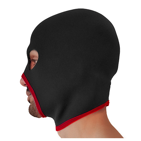 Cagoule en néoprène EYES FACE Noire et Rouge de Brutus