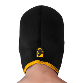 Cagoule en néoprène FACE FUCKER de Brutus - Noire et jaune 2
