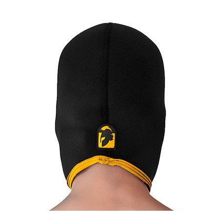 Cagoule en néoprène FACE FUCKER de Brutus - Noire et jaune