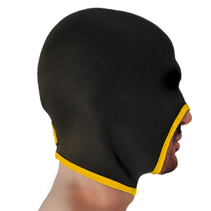 Cagoule en néoprène FACE FUCKER de Brutus - Noire et jaune