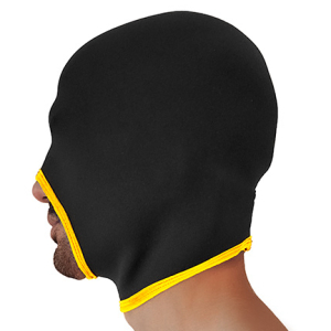 Cagoule en néoprène FACE FUCKER de Brutus - Noire et jaune