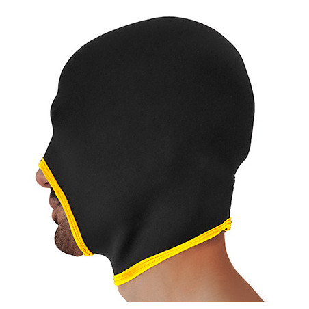 Cagoule en néoprène FACE FUCKER de Brutus - Noire et jaune