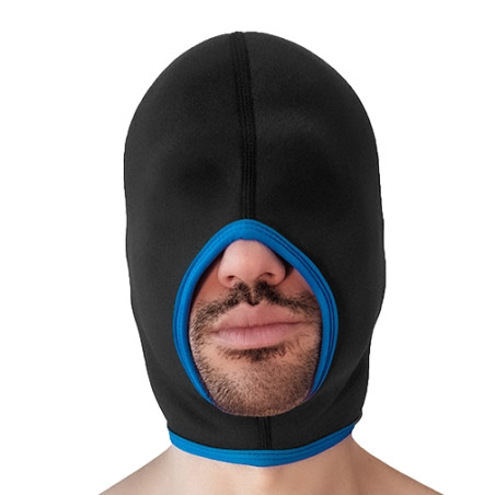 Cagoule en néoprène FACE FUCKER Noire-bleue de Brutus