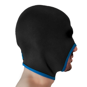 Cagoule en néoprène FACE FUCKER Noire-bleue de Brutus