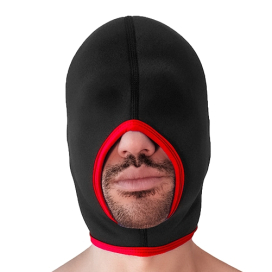 Cagoule FACE FUCKER Noire et rouge de Brutus