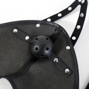 Masque avec Bâillon-boule GAGOWN Simili noir